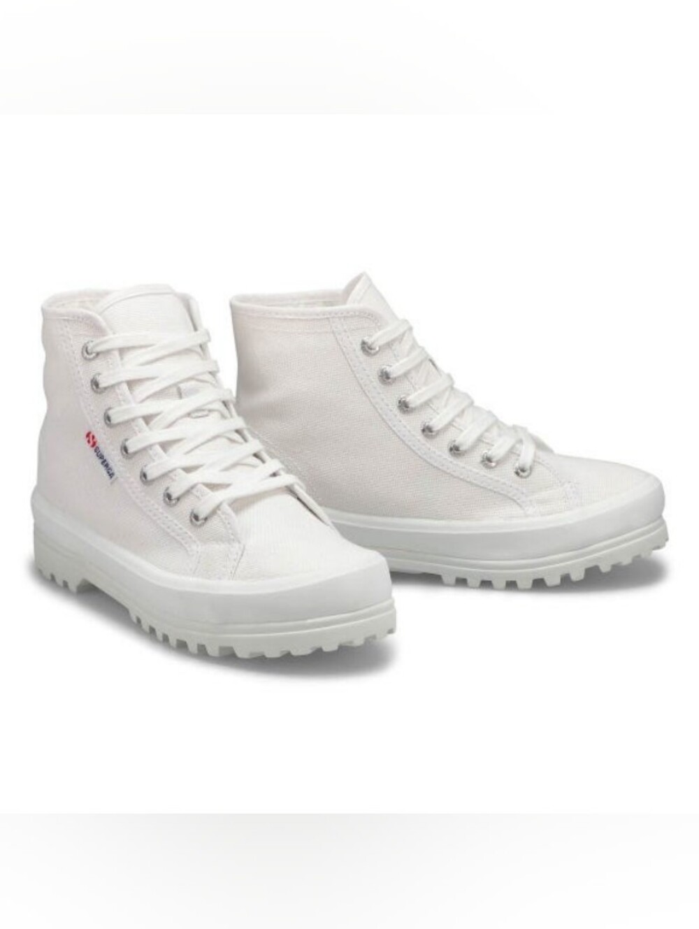 Superga Alpina Women's White High-Top Canvas Sneakers